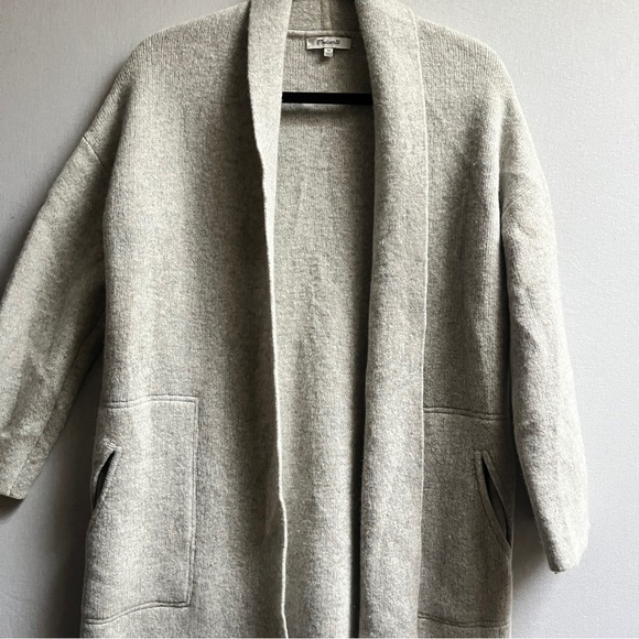 Madewell 100% Merino Wool open knit duster cardigan jacket Sz XS - Picture 7 of 12